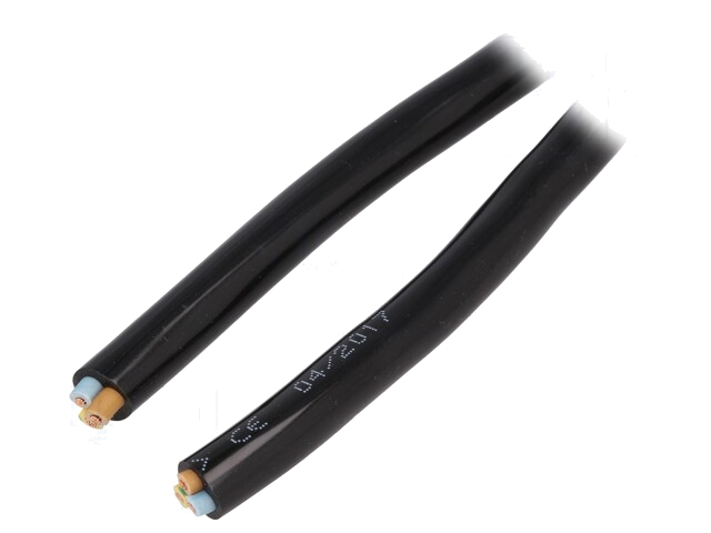 Leiding: spiraalvormig; SPIRAL H07BQ-F; 3G1,5mm2; PUR; zwart; 0,5m