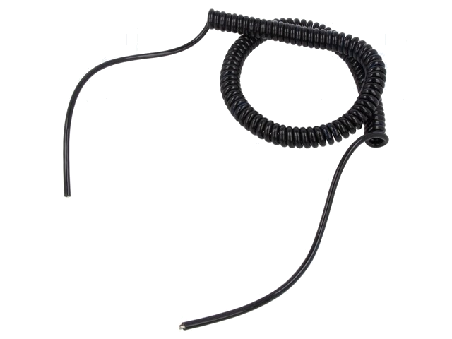 Leiding: spiraalvormig; 3x0,15mm2; niet-afgeschermd; PUR; zwart