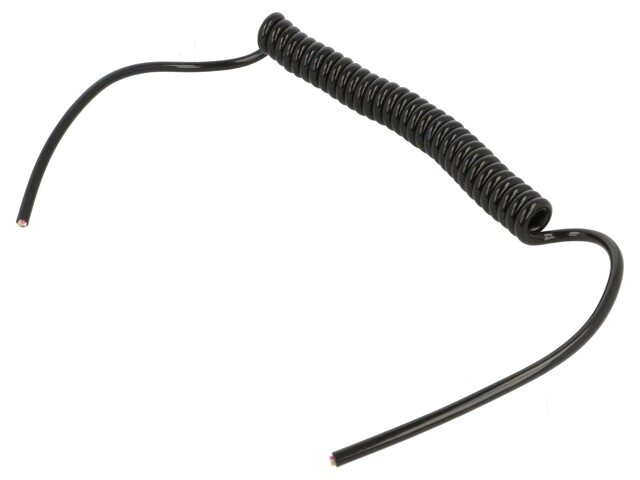 Leiding: spiraalvormig; 6x0,22mm2; niet-afgeschermd; PUR; zwart