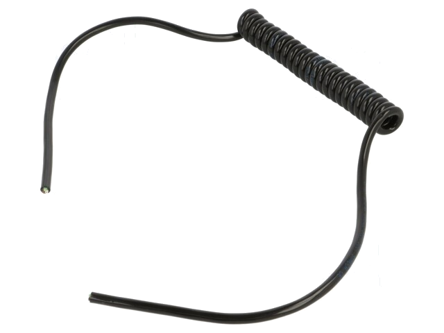 Leiding: spiraalvormig; 3x0,22mm2; niet-afgeschermd; PUR; zwart