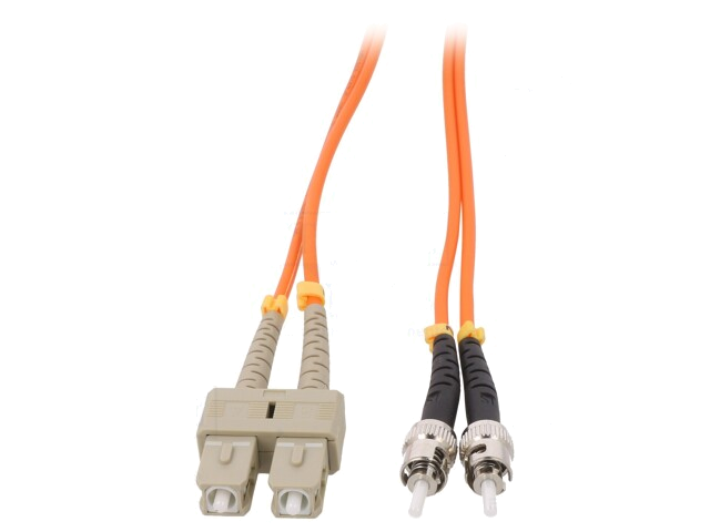 Glasvezel patchkabel; OM2; SC/UPC,ST/UPC; 5m; LSZH; oranje