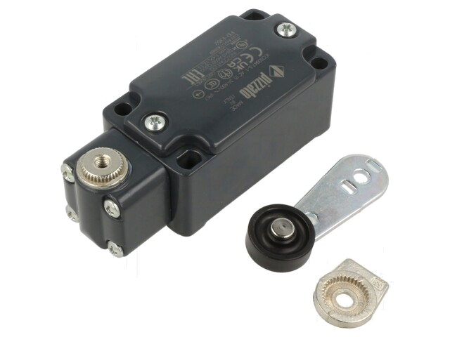Eindschakelaar; hendel R 48,6mm, roller van kunststof Ø20mm
