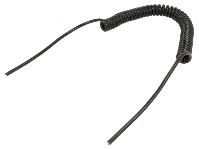 Leiding: spiraalvormig; 4x0,35mm2; niet-afgeschermd; PUR; zwart