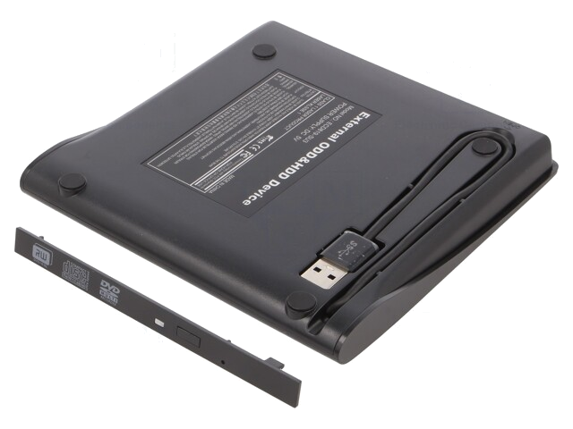 Behuizing voor CD/DVD optische drive; zwart; Eigenschappen: PnP
