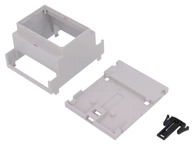 Behuizing: op DIN-rail; Y: 90mm; X: 71,2mm; Z: 53mm; PPO; grijs