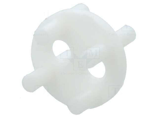 Afstandbus; LED; Øext: 6,4mm; ØLED: 3mm,5mm; L: 5,1mm; wit; UL94V-2