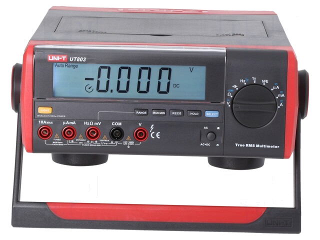 Tafelmultimeter; LCD; VDC: 600mV,6V,60V,600V,1kV; True RMS AC