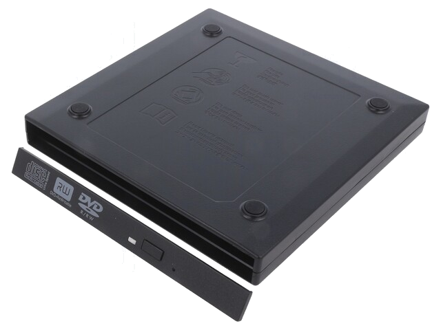 Behuizing voor CD/DVD optische drive; zwart; Eigenschappen: PnP