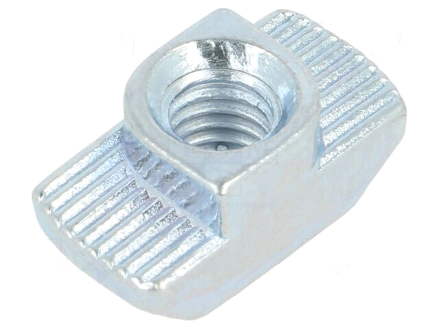 Moer; voor profielen; Gleufbreedte: 10mm; staal; zink; t-vormig