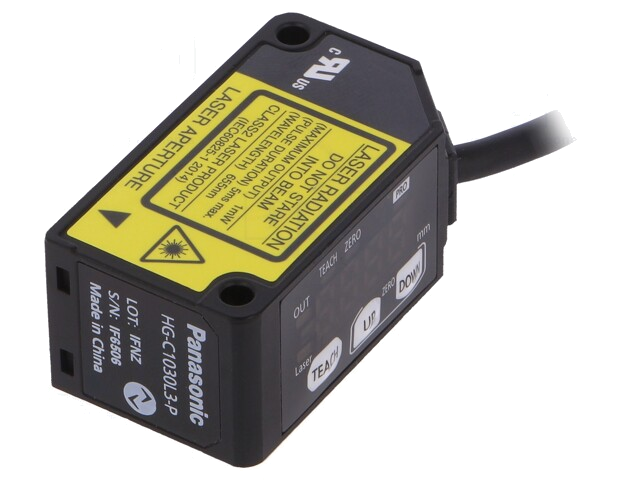 Sensor: afstanden; lasersensor; retro-reflectief; Bereik: 30mm