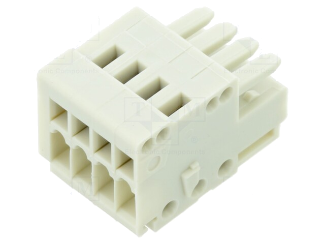 Ontkoppelbare terminal strip; 2,5mm; banen: 4; recht; stekker