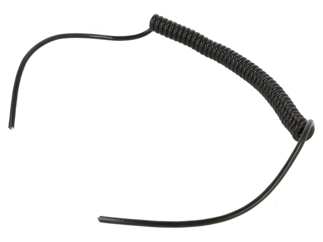 Leiding: spiraalvormig; 3x0,22mm2; niet-afgeschermd; PUR; zwart
