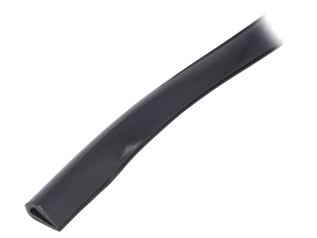 Randbescherming; PVC; L: 10m; zwart; H: 13mm; W: 6,5mm; -30÷70°C