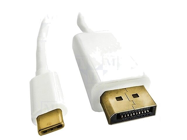 Adapter; DisplayPort 1.2,HDCP,USB 3.1; 2m; wit