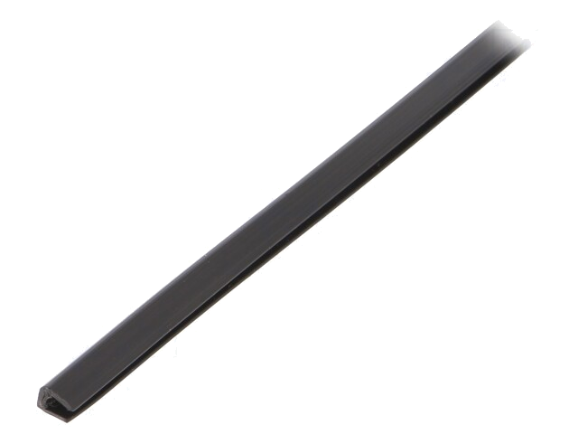 Randbescherming; polyethyleen; L: 30,5m; zwart; H: 4,7mm; W: 4,3mm