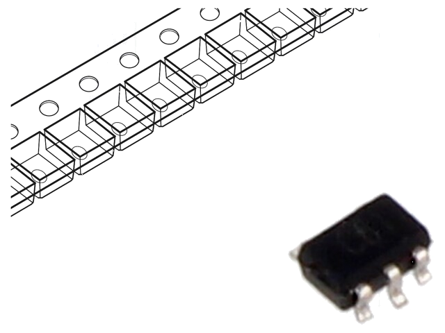 Diode: TVS netwerk; 6,1V; 25W; viervoudig,gezamenlijke anode
