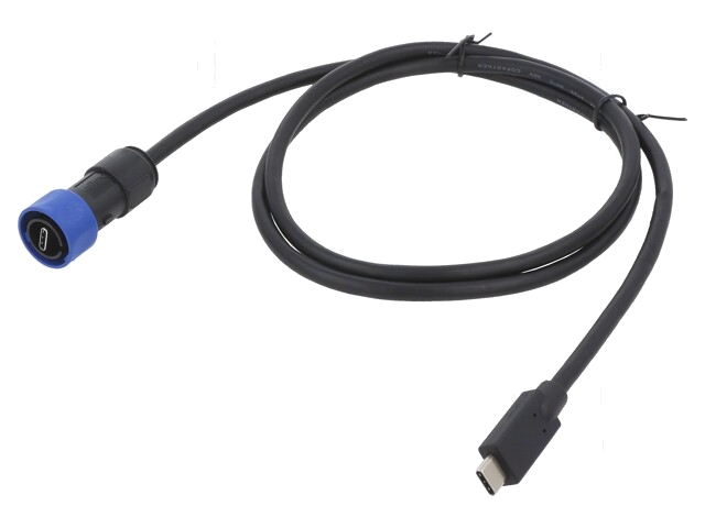 Kabel-adapter; USB-C-stekker; USB Buccaneer; IP68; bajonet; 1m