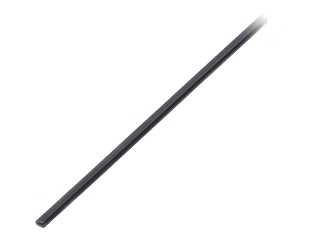 Randbescherming; polyolefin; L: 1,2m; zwart; H: 6mm; met lijm; 5st.