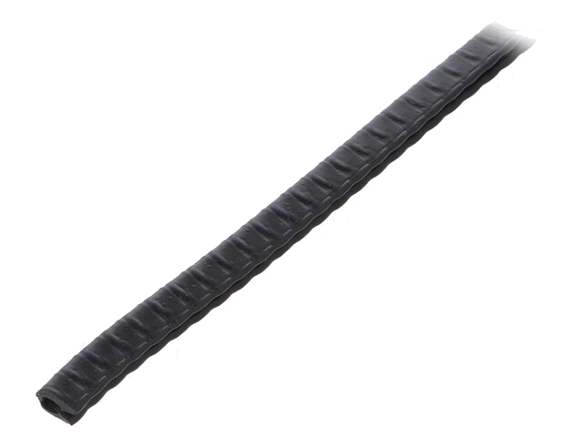 Randbescherming; PVC; L: 10m; zwart; H: 8mm; W: 5,5mm; industrieel
