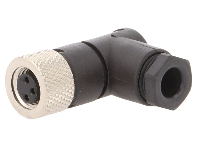 Connector: M8; vrouwelijk; PIN: 3; hoek van 90 °; voor draad; 4A