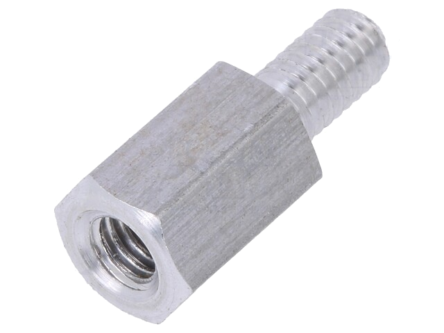 Afstandsbus met schroefdraad; 10mm; Int.schroefdraad: M4