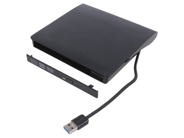 Behuizing voor CD/DVD optische drive; zwart; Eigenschappen: PnP