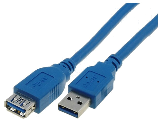 Kabel; USB 3.0; USB-A aansluiting,USB-A-stekker; vernikkeld