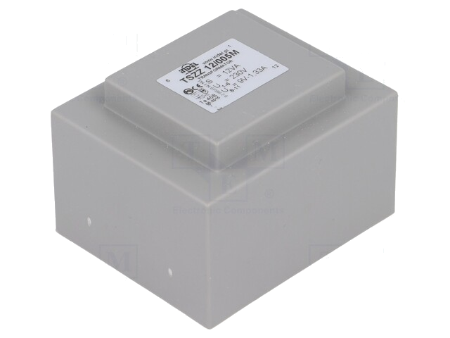 Transformator: ingegoten; 12VA; 230VAC; 9V; 1,33A; PCB; IP00; A: 52mm