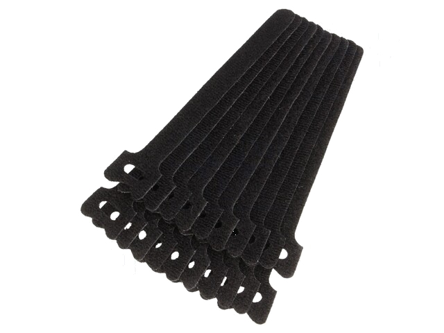 Klittenband kabelbinder; L: 135mm; W: 12mm; zwart; 20st; Ømax: 33mm