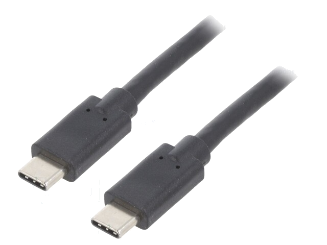 Kabel; USB 3.1; USB-C-stekker,aan beide zijden; 2,5m; zwart