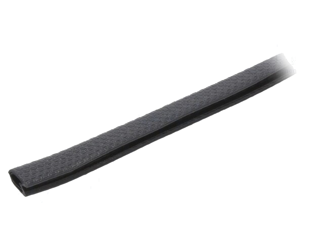 Randbescherming; PVC; L: 10m; zwart; H: 9,5mm; W: 6,5mm; industrieel
