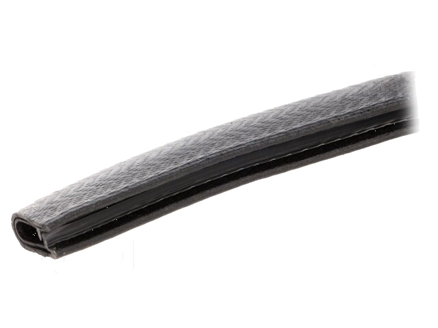 Randbescherming; PVC; L: 10m; zwart; H: 14,5mm; W: 10mm; industrieel