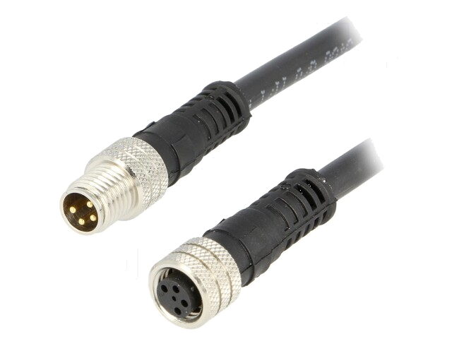 Kabel: voor sensoren/ automaten; M8-M8; mannelijk; vrouwelijk