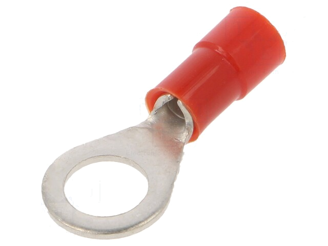 Uiteinde: oog; M6; Ø: 6,2mm; 0,25÷1,5mm2; klemmen; voor draad; rood