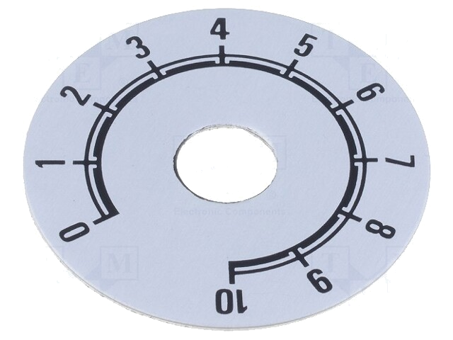 Schaal; Bereik: 0 ÷ 10; Ø41mm; Øgat: 10mm; aluminium