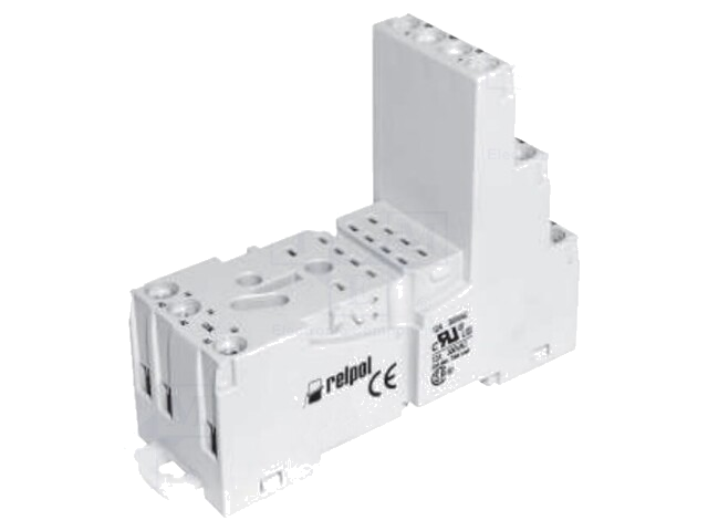 Socket; PIN: 8; 12A; 300VAC; op paneel,op DIN-rail; schroefklemmen