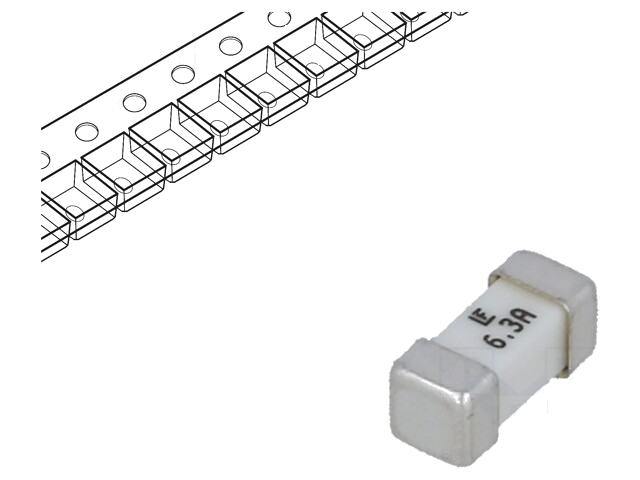 Zekering: smeltveiligheid; super snel; 6,3A; 125VAC; 125V; 125VDC