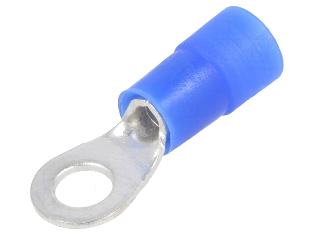 Uiteinde: oog; M4; Ø: 4,3mm; 1,5÷2,5mm2; klemmen; voor draad; blauw