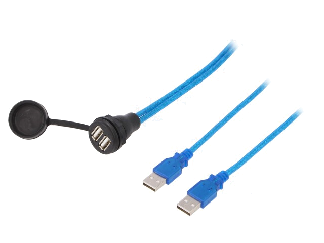 Kabel-adapter; USB-A aansluiting 2x,USB-A-stekker x2; 1310