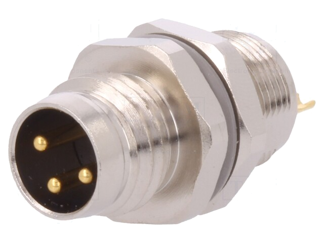 Connector: M8; mannelijk; PIN: 3; niet afgeschermd; contact; IP67