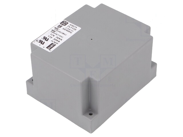 Transformator: ingegoten; 60VA; 115VAC,230VAC; 12V; 12V; 2,5A; 2,5A