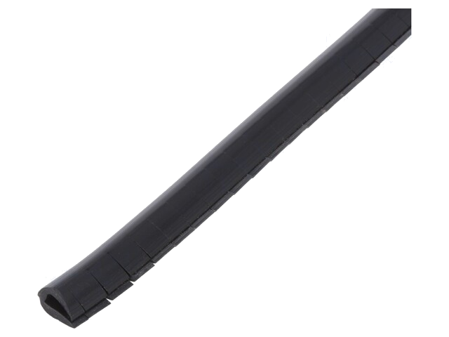 Randbescherming; PVC; L: 10m; zwart; H: 9mm; W: 5mm; -30÷70°C