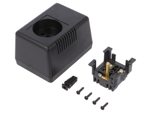 Behuizing: voor voedingseenheid; met randaarde; X: 65mm; Y: 90mm
