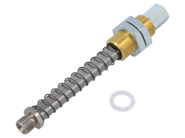 Veerzuiger; 0÷80°C; Vert.bel: 3700N; 0,1N/mm; Veerspanning: 2,92N