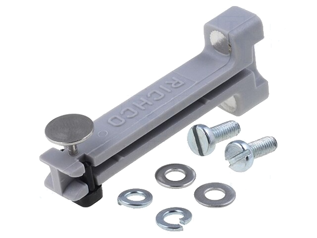 Printplaatgeleider; polyamide; grijs; L: 46,5mm; B: 42,3mm; C: 18mm