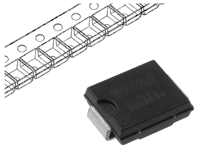 Diode: TVS; 1,5kW; 53,3÷58,9V; 19,4A; tweerichtings-; SMC; rol,band