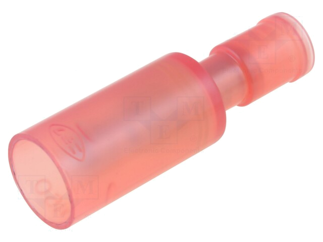 Connector: rond; mannelijk; Ø: 4mm; 0,75÷1,25mm2; klemmen; rood; 15A