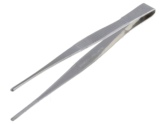 Pincet; 125mm; De vorm van de punt: afgeronde; Breed.tip: 2,3mm