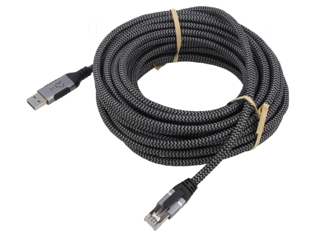 Kabel; USB 3.0; RJ45-stekker,USB-A-stekker; vernikkeld; 10m; PVC