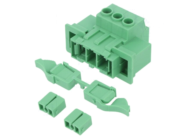 Ontkoppelbare terminal strip; 7,62mm; banen: 3; recht; contact
